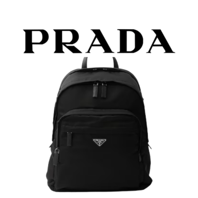 PRADA 리나일론 사피아노 가죽 백팩