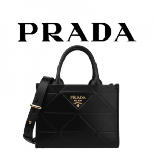 PRADA 탑 스티칭 스몰 가죽 심볼백