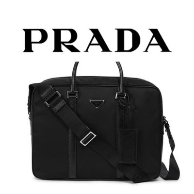 PRADA 리나일론 브리프케이스