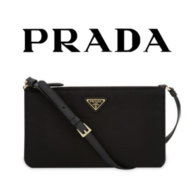 PRADA 소프트 가죽 파우치 숄더백