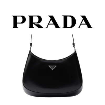PRADA 클레오 브러시드 가죽 숄더 백