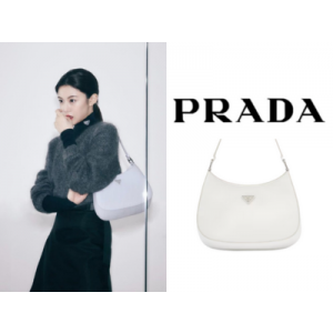 PRADA 클레오 브러시드 가죽 숄더 백
