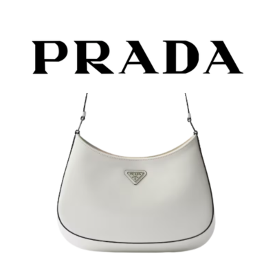 PRADA 클레오 브러시드 가죽 숄더 백