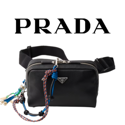 PRADA 라지 가죽 숄더백