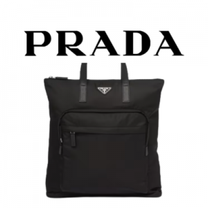 PRADA 리나일론 사피아노 가죽 토트백