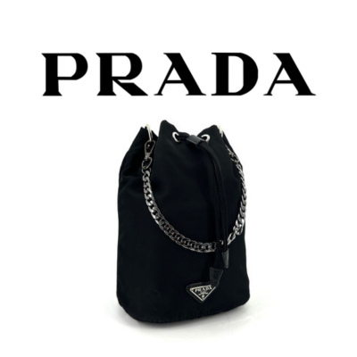 PRADA 리나일론 미니 버킷 백