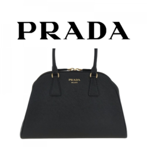 PRADA 미디엄 사피아노 가죽 토트백