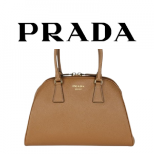 PRADA 미디엄 사피아노 가죽 토트백