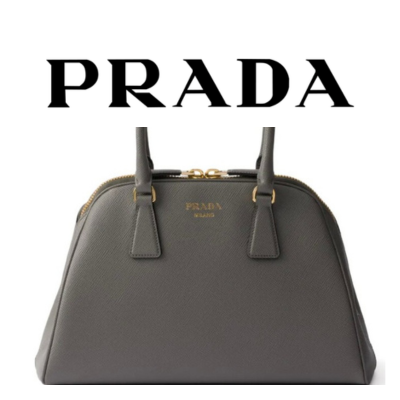 PRADA 라지 사피아노 가죽 토트백