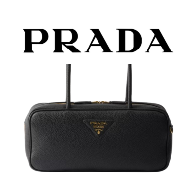 PRADA 미디엄 사피아노 가죽 탑 핸들백