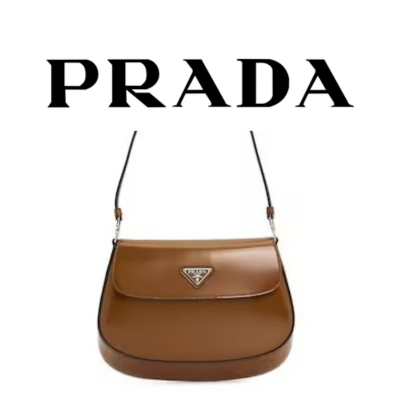 PRADA 클레오 브러시드 가죽 미니 숄더백