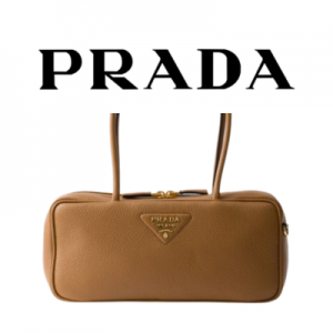 PRADA 다이노 소프트 가죽 탑 핸들백