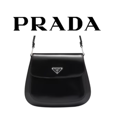 PRADA 클레오 브러시드 미디엄 가죽 숄더백