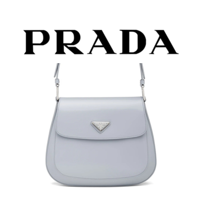 PRADA 클레오 브러시드 미디엄 가죽 숄더백