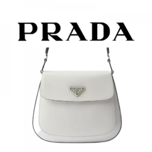 PRADA 클레오 브러시드 미디엄 가죽 숄더백