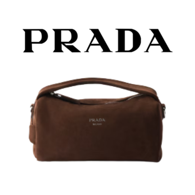 PRADA 스웨이드 가죽 토트백