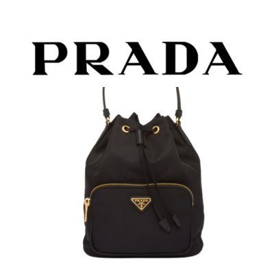 PRADA 듀엣 리나일론 버킷 백