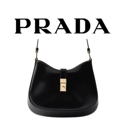 PRADA 클레오 브러시드 가죽 숄더백