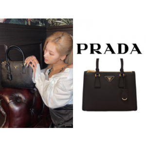 PRADA 갤러리아 사피아노 미디엄 가죽 백