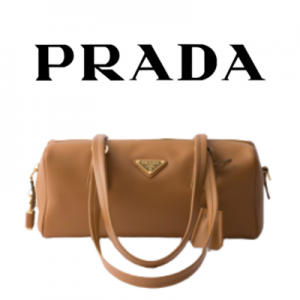 PRADA 미디엄 가죽 탑 핸들 백