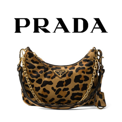 PRADA 리에디션 프린티드 레더 미니 핸드백
