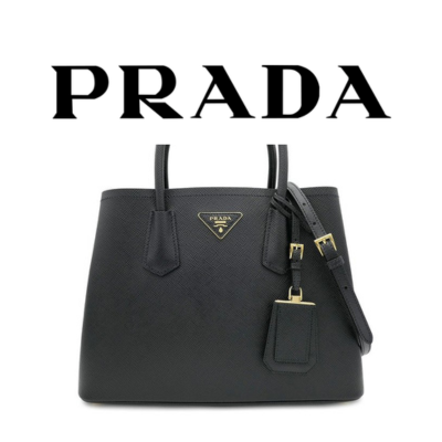 PRADA 두블레 사피아노 미디엄 가죽백
