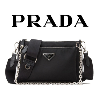 PRADA 나일론 트윈 메신저 백