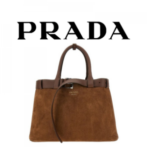 PRADA 스몰 스웨이드 버클 백