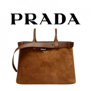 PRADA 미디엄 스웨이드 버클 백