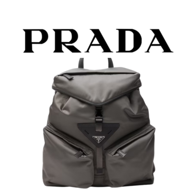 PRADA 리나일론 가죽 백팩