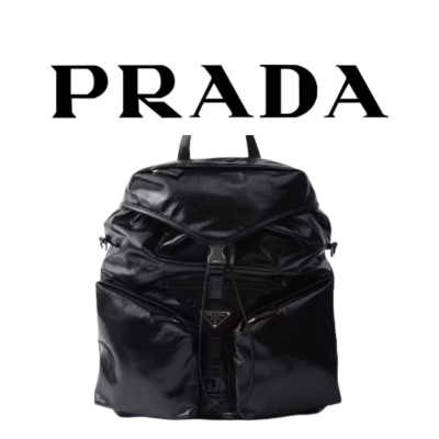 PRADA 오일 왁스 가죽 백팩