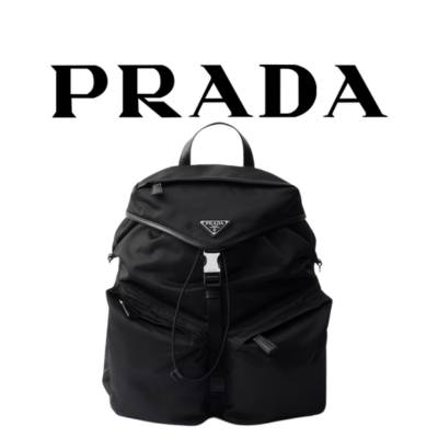 PRADA 리나일론 가죽 백팩