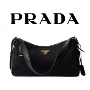 PRADA 에메 라지 리나일론 가죽 숄더 백