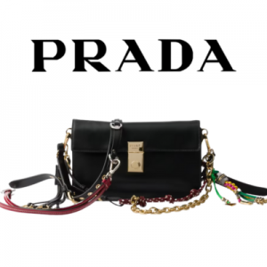 PRADA 참 소프트 사운드 가죽 스몰 숄더백