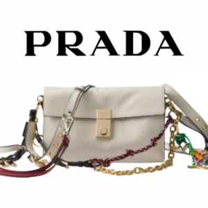 PRADA 참 소프트 사운드 가죽 라지 숄더백