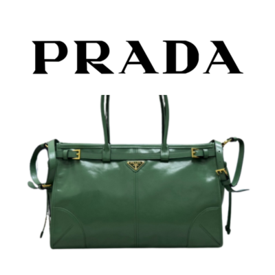 PRADA 보니 라지 가죽 핸드백
