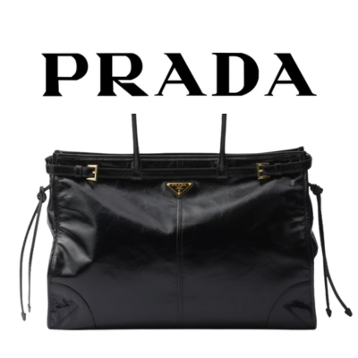 PRADA 보니 엑스트라 라지 가죽 핸드백