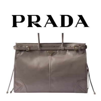 PRADA 보니 엑스트라 라지 가죽 핸드백