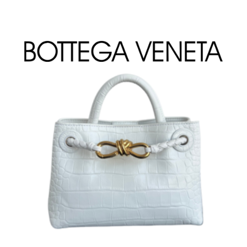 BOTTEGA VENETA 미니 안디아모 악어 가죽 백