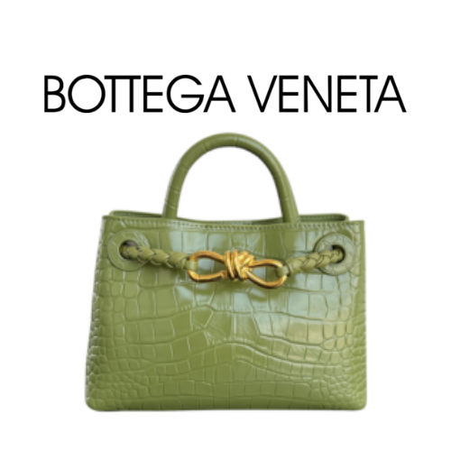 BOTTEGA VENETA 미니 안디아모 악어 가죽 백