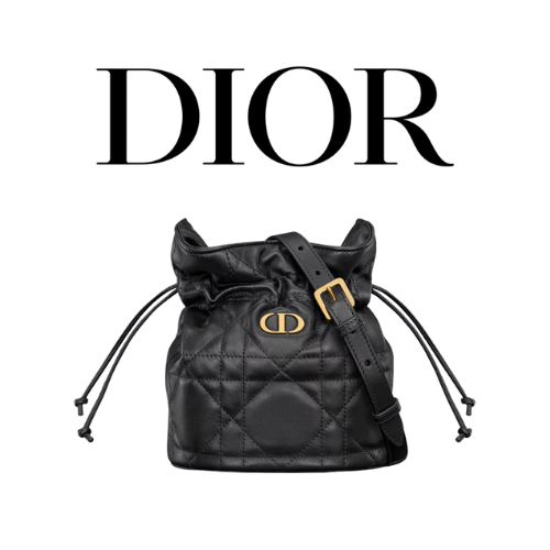 DIOR Miss Caro 드로우스트링 미니 버킷백