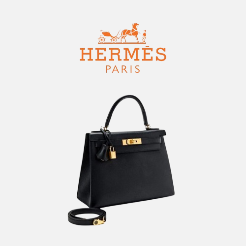 HERMES 켈리 28 백 Noir [Togo]