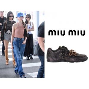 [장원영 PICK] MIU MIU x New Balance 530 SL 레더 스니커즈