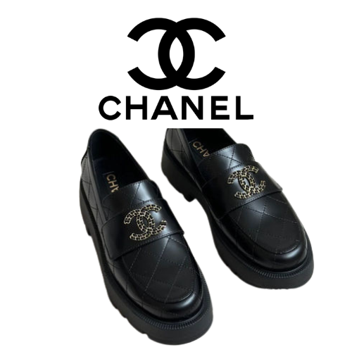CHANEL 24B 더블C 체인 로퍼