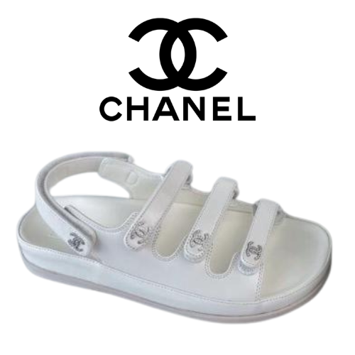 CHANEL 24S 쓰리 스트랩 벨크로 샌들