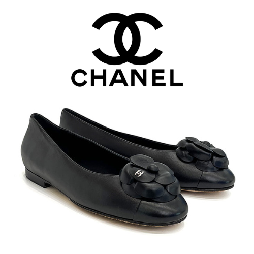 CHANEL 24 뉴 카멜리아 플랫 발레 슈즈
