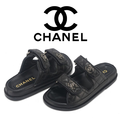 CHANEL 24P 벨크로 슬리퍼