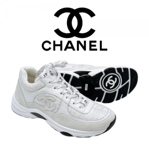 CHANEL 23C 트위드 스니커즈