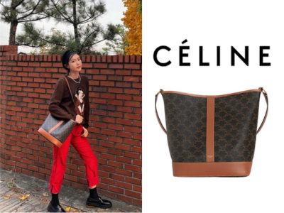 CELINE 트리옹프 미디엄 버킷