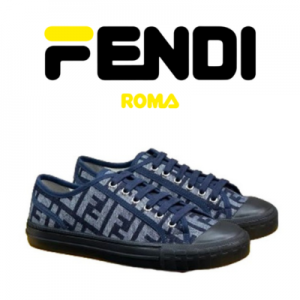 [225~300] FENDI NEW Domino Old Flower FF 캔버스 스니커즈